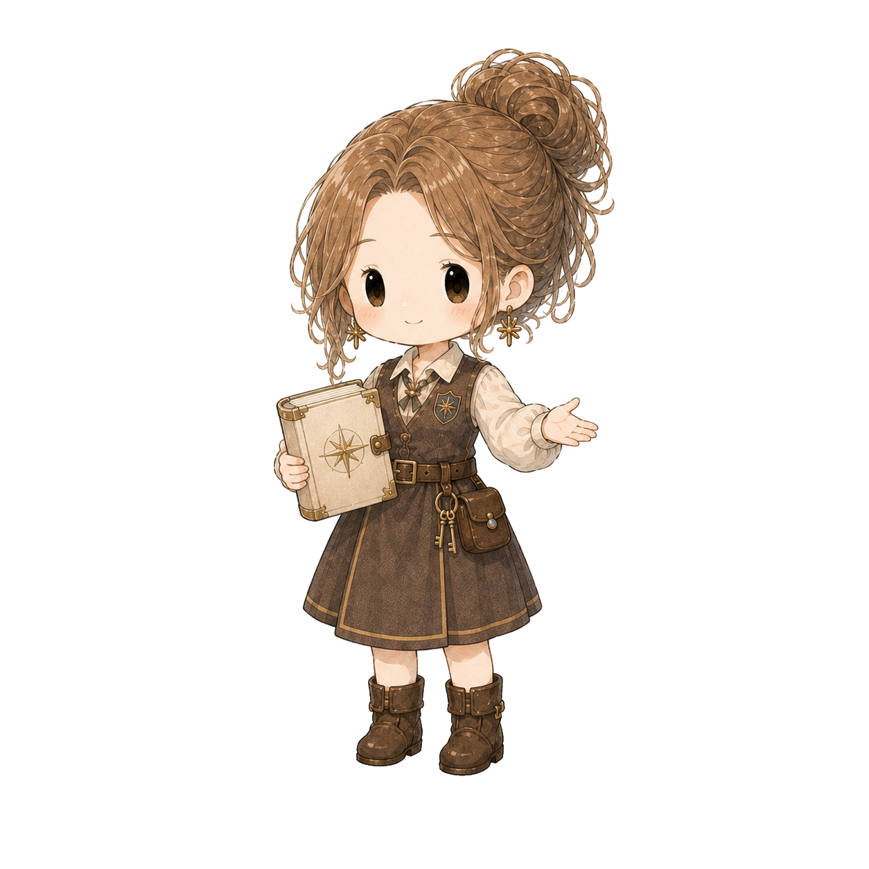 ギルドの受付女性の全身立ち絵