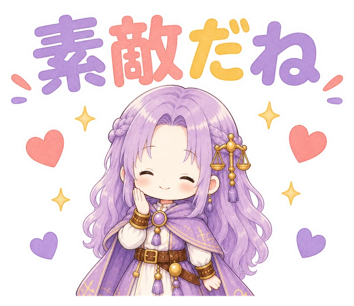 リブラの素敵だねスタンプ